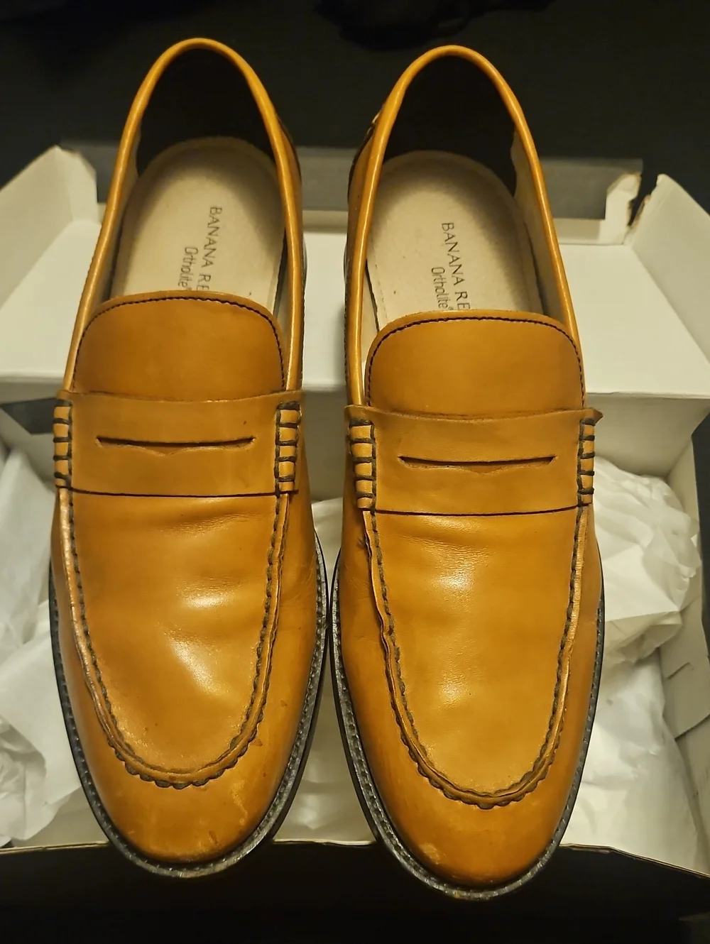 Banana Republic DellBrook Italian Leather Loafer Size 9 Mens
